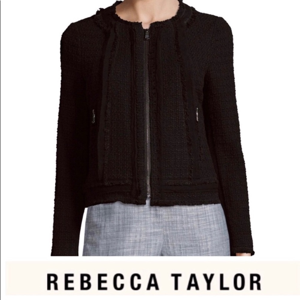 Rebecca Taylor Size 6 tweed crop blazer
